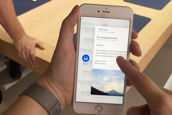 iphone6splus 3dtouch mail read