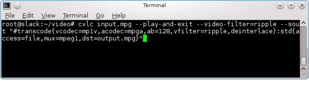 vlc linux command line