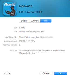 mac911 itunes app purchaser info