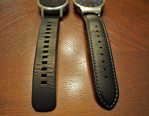 moto 360 small black leather