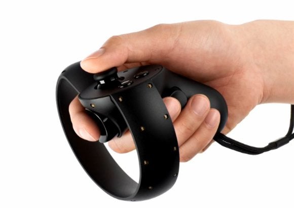 oculus vr headset with controllers