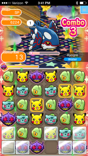 pokemon shuffle gameplay