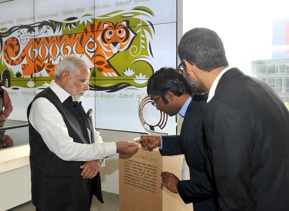 Modi with Google contact lens