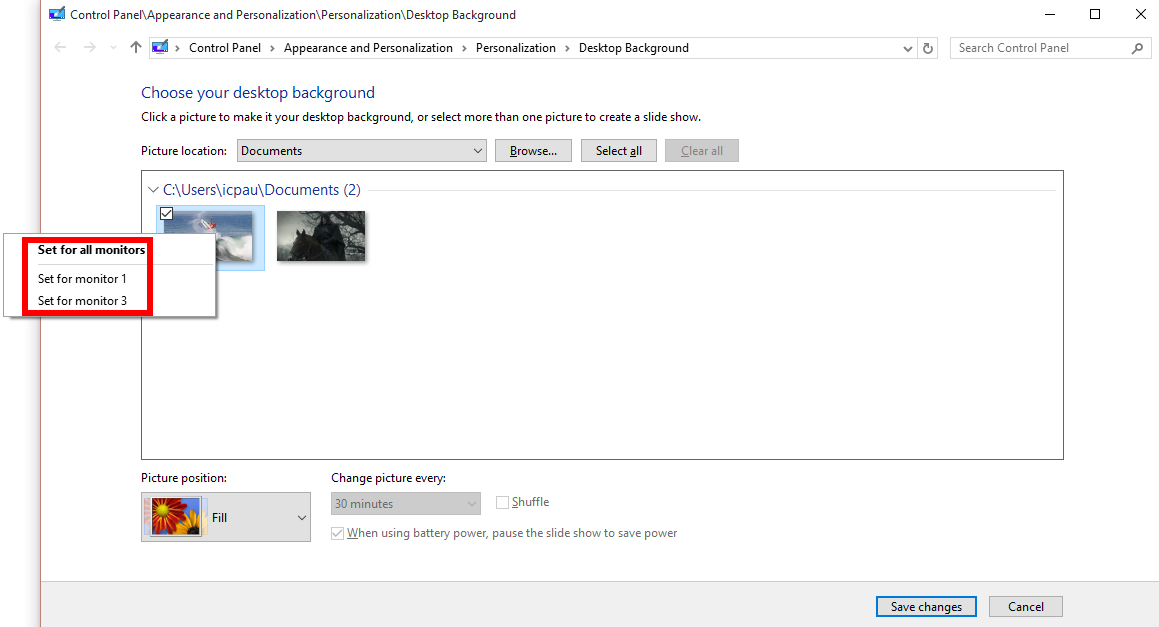 How To Set Different Wallpapers For Multiple Monitors In Windows