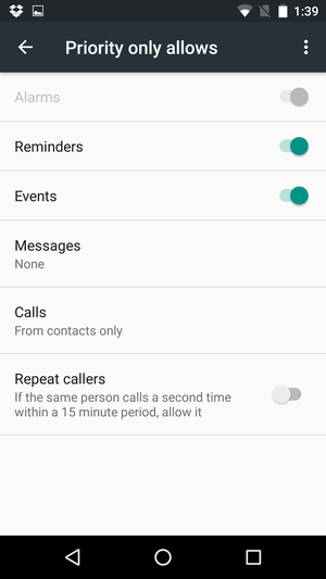 01 notifications priority only allows
