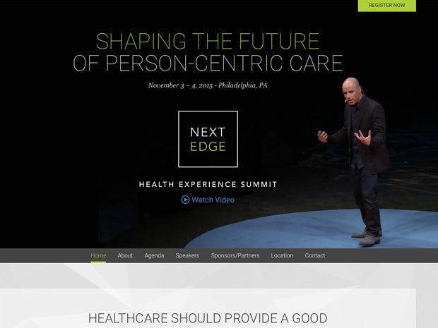 Next Edge Health Experience Summit website