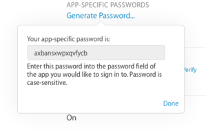 2fa app specific password