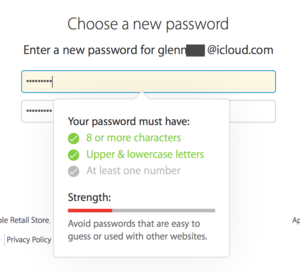 2fa choose a new password
