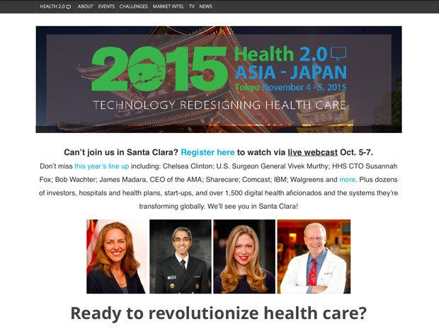 Health 2.0 event website