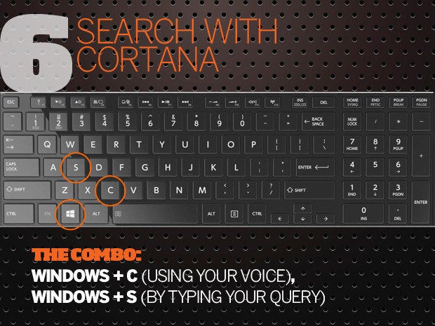 10 Windows 10 keyboard shortcuts - 6 - search with cortana