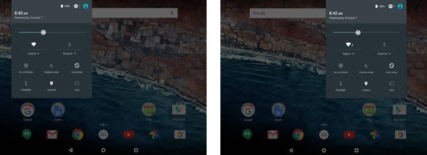 Android 6.0 Marshmallow: Tablet Notification