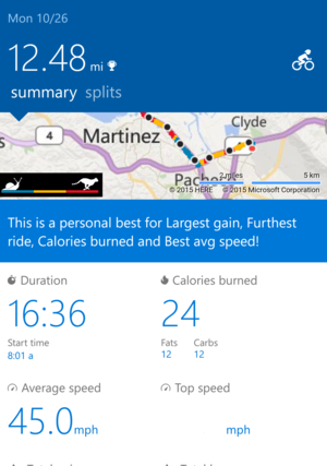 Microsoft Band 2 Bike app edited