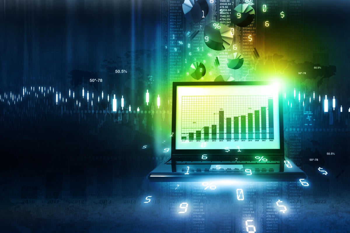 data analytics chart money finance laptop computer