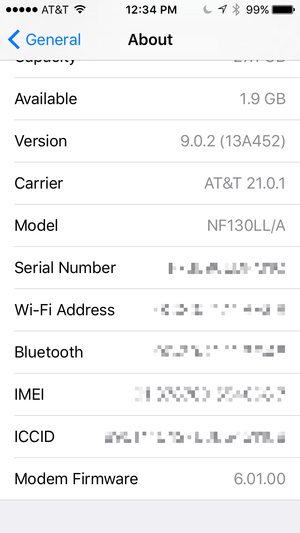 check serial number on iphone 7