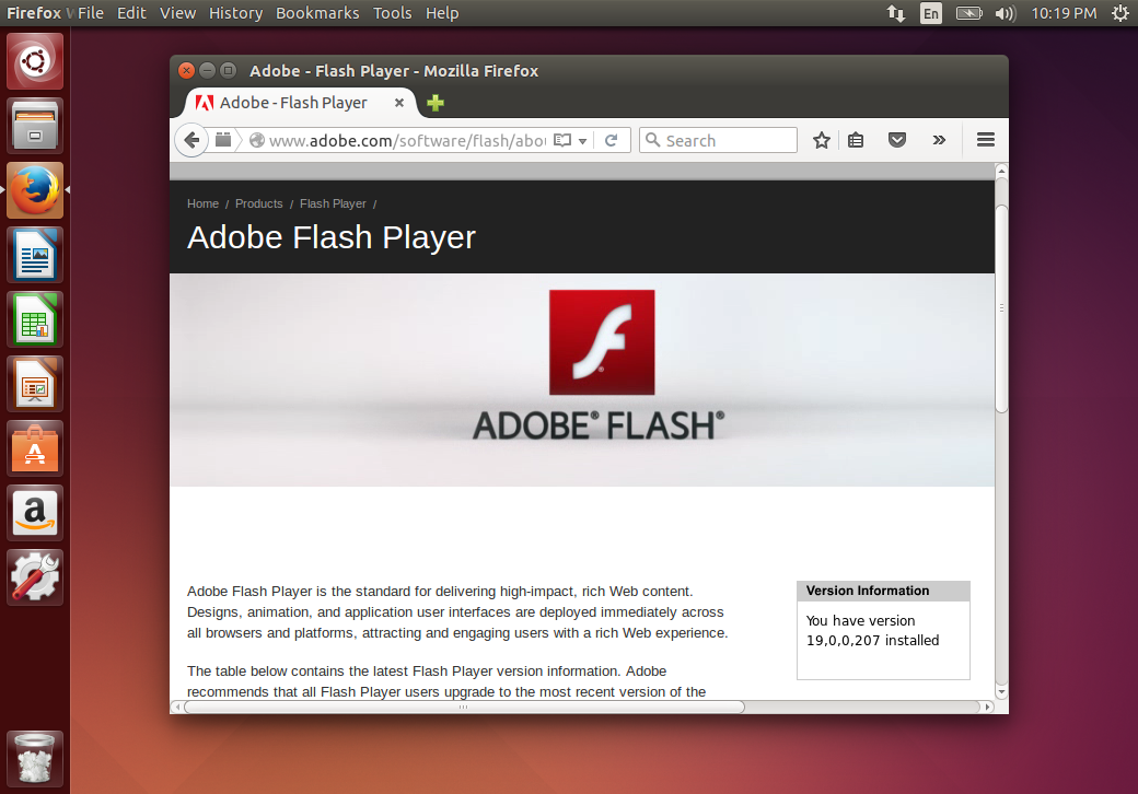 installing adobe flash player for firefox