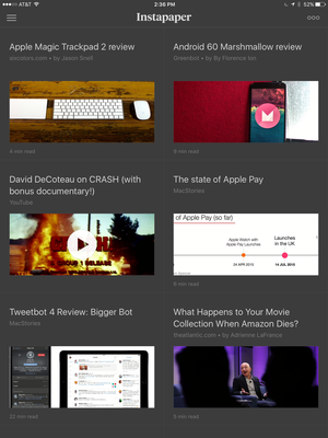instapaper 7 ipad grid image thumbnails