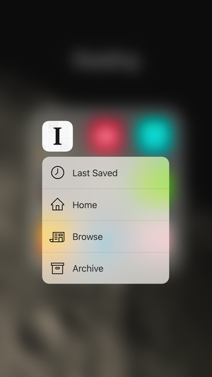 instapaper 7 iphone quick actions
