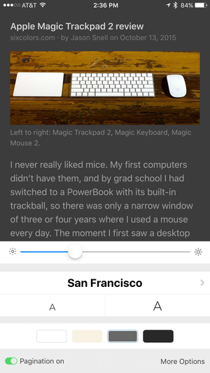 instapaper 7 iphone san francisco font