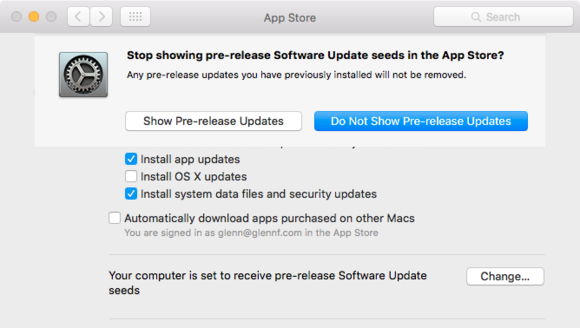 mac911 app store pref optout