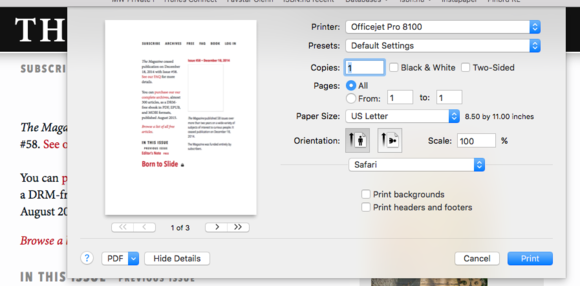 inch farvel fort How to print a web page as a PDF with links that work | Macworld