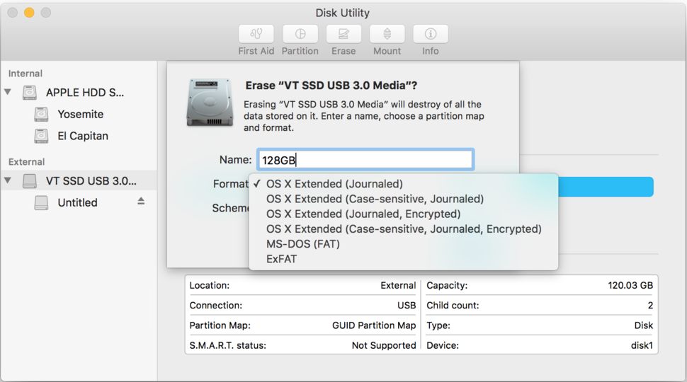 mac disk utility how to format usb for windows and mac