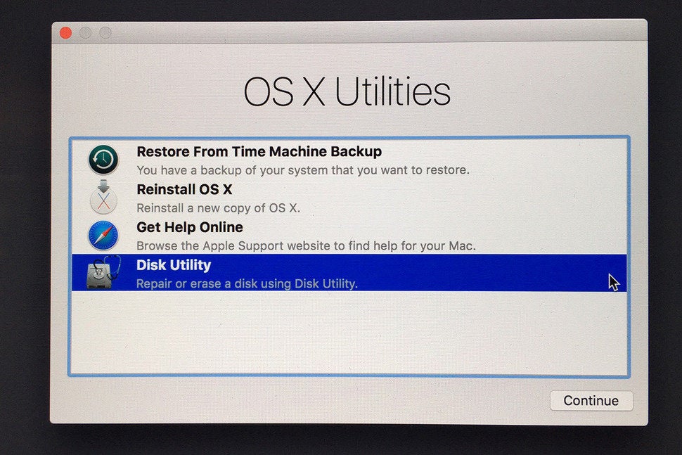 create a recovery disk drive for mac os x