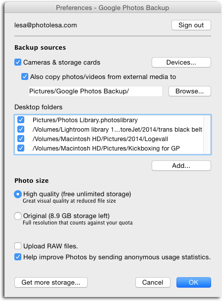google photos for mac auto backup iphotos