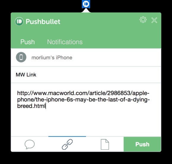 pushbullet for mac