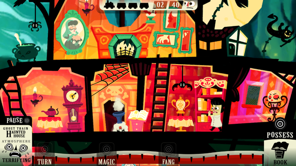 scary carnival train with terrifying atmosphere