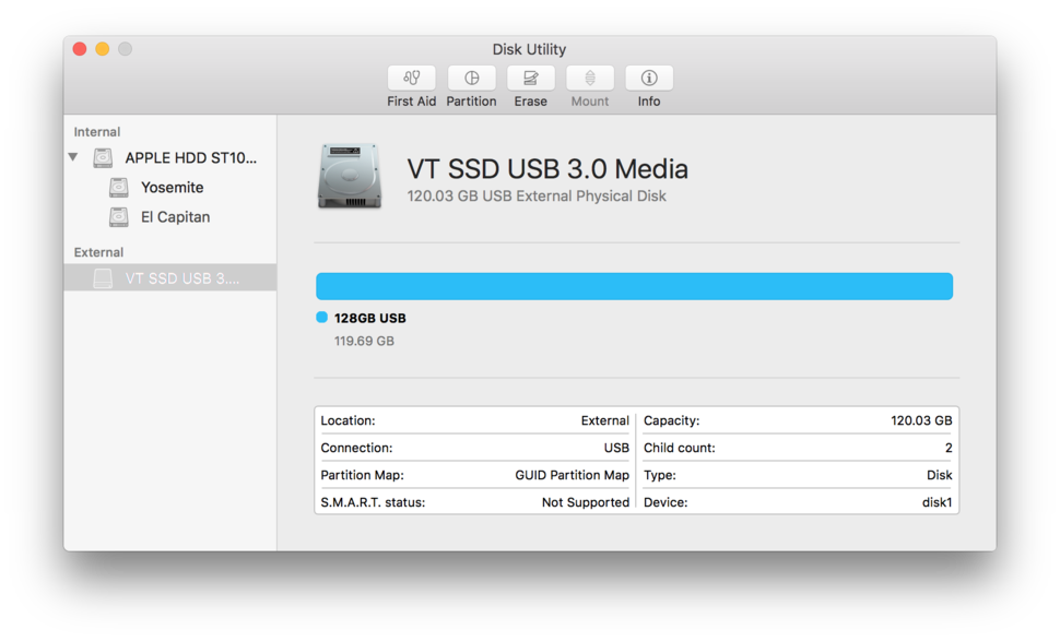 Format Drive For El Capitan