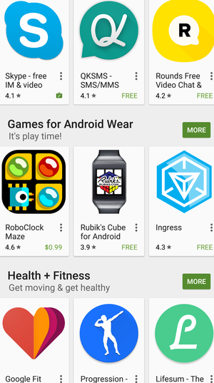 Android Wear apps