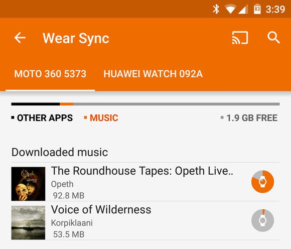 google play music android wear