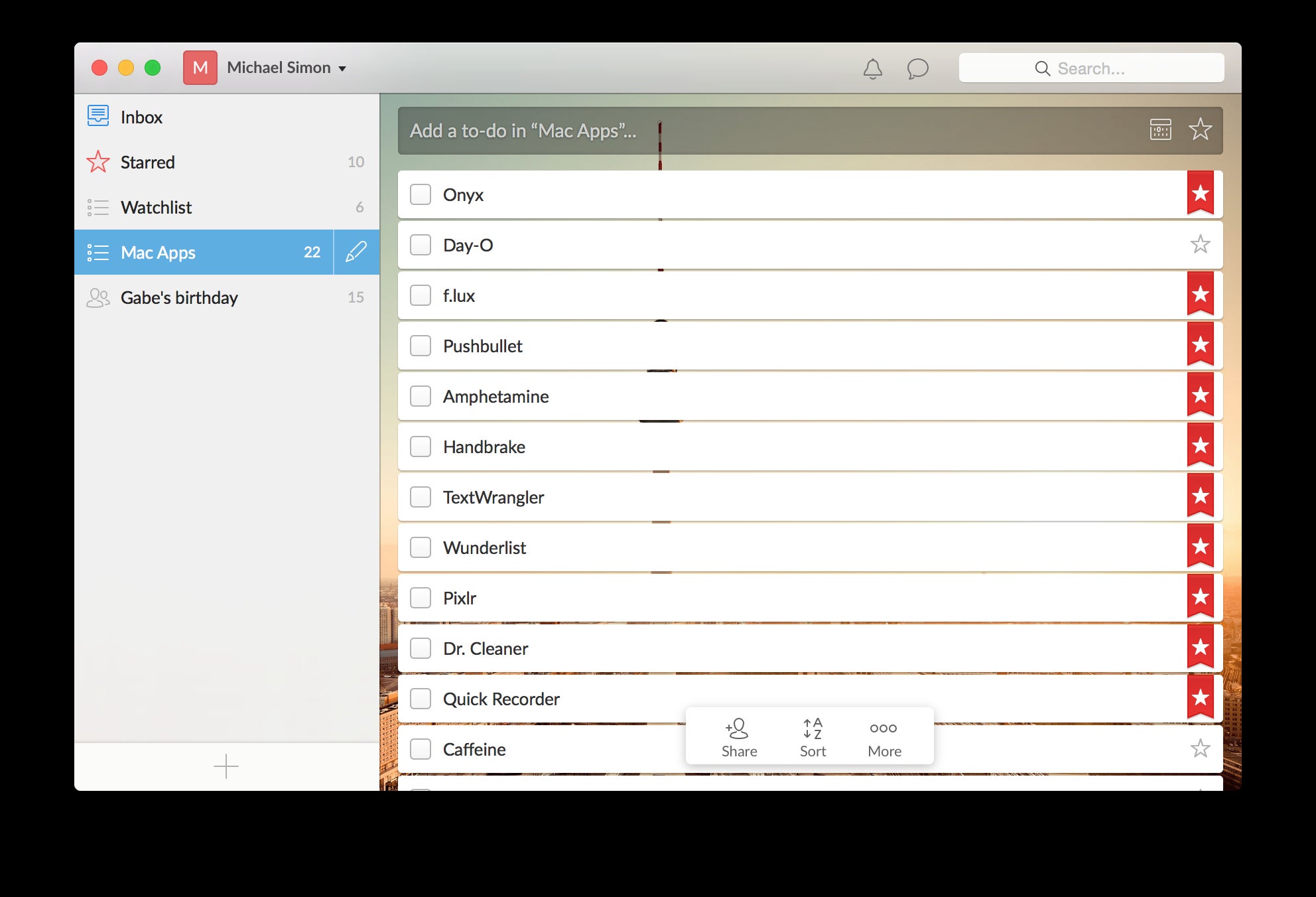 wunderlist for mac