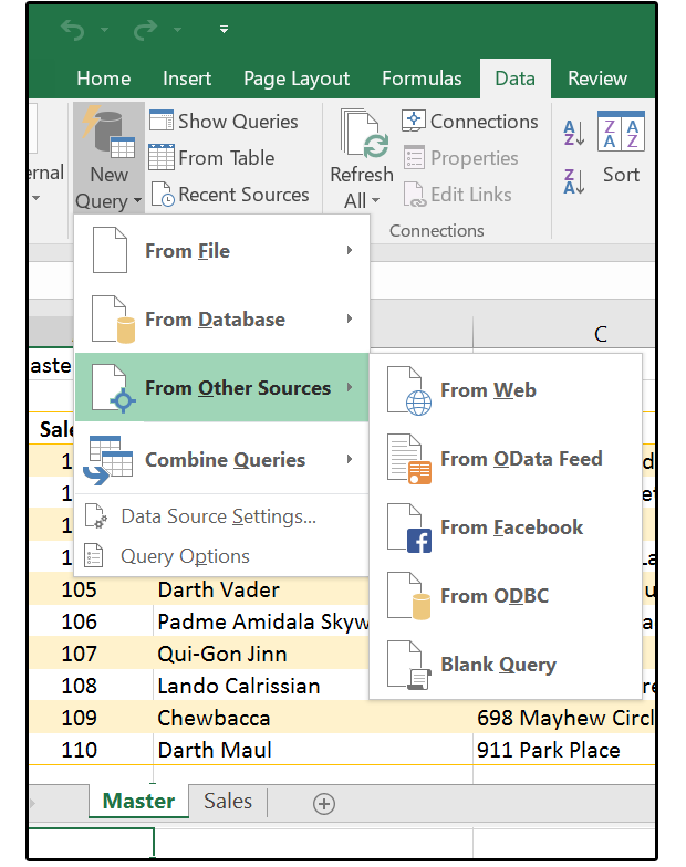 chart tools menu in excel 2016