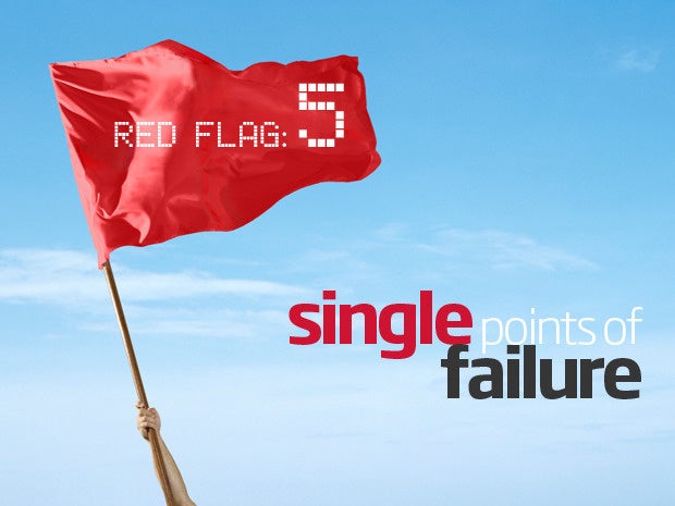 Red flag: Single points of failure