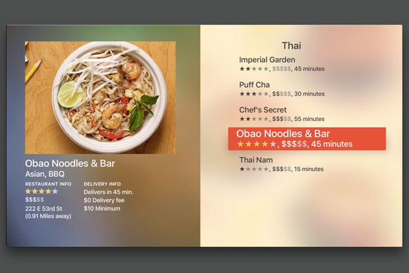 apple tv grubhub