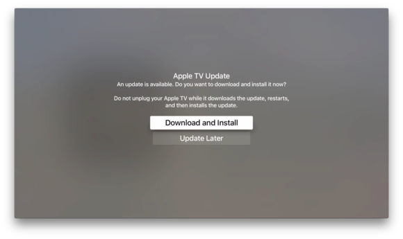 apple tv update