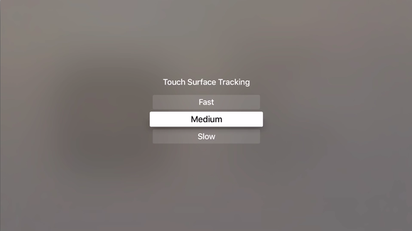 appletv settings trackpad speed
