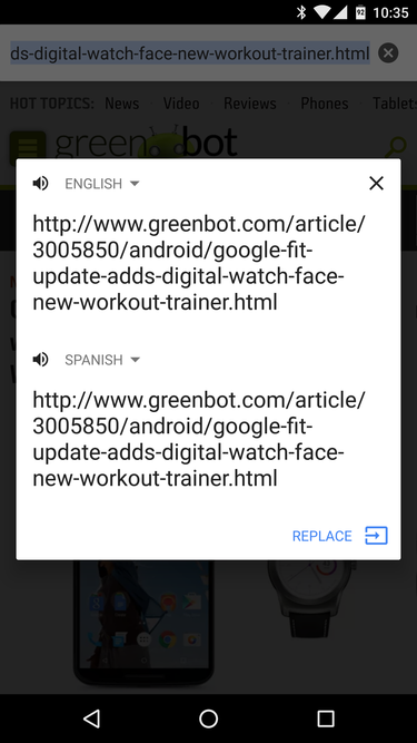 chrome url translate