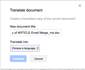 google translate tab only english
