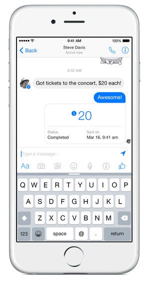 facebook messenger payment