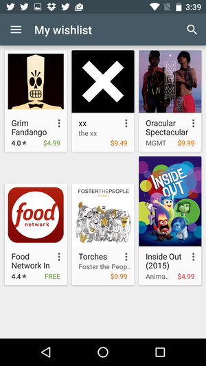 google play wishlist