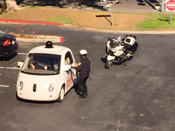 google car pulled over