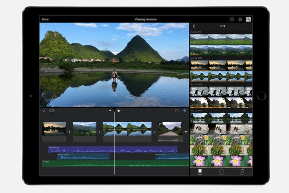 ipad pro imovie stock