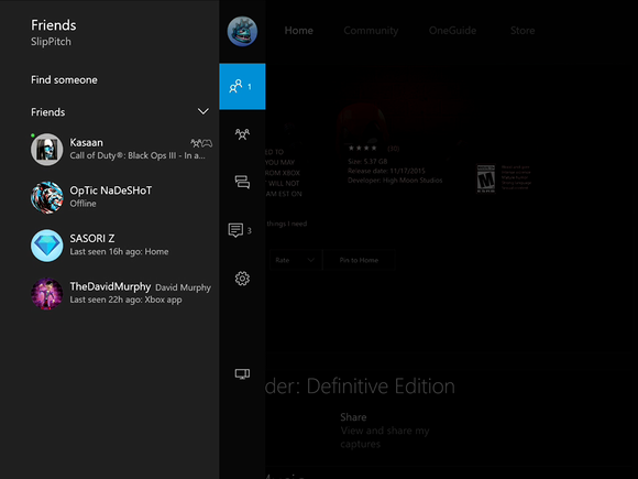 Microsoft New Xbox One Experience NXOE Friends