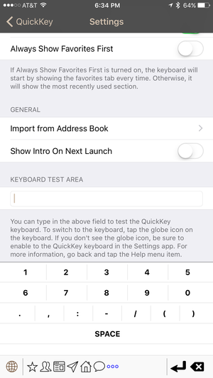 quickkey special characters