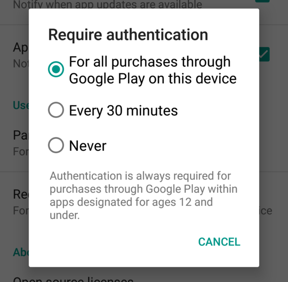 authentication required google play