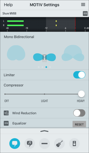 shure motiv app mv88