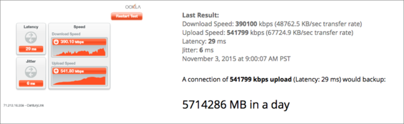 switchingbackups backblaze speedtest