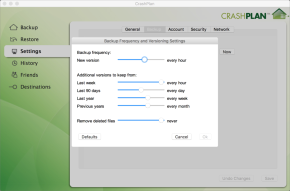 switchingbackups crashplan settings